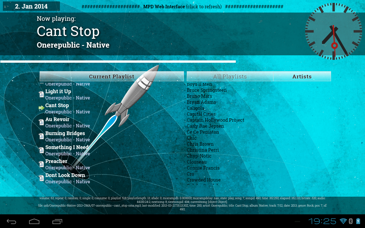 The web interface